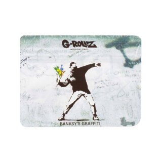 Banksy Bag - Flower Thrower (10.5cm x 8cm)