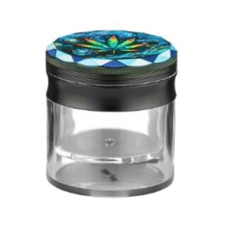 Alu Grinder Durchsichtig ver. Hanfdesign 4-teilig 62mm