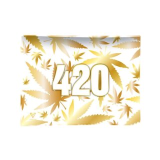 Glass Rolling Tray - 420 Gold (16cm x 12cm)