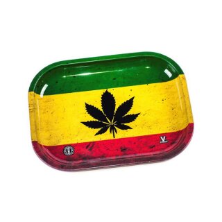 Rolling Tray - Rasta Leaf (18cm x 14cm)