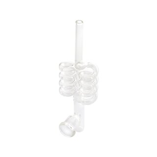 Glas Pfeife doppel Spiral 17cm