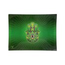 Glass Rolling Tray - Hamsa Green (16cm x 12cm)