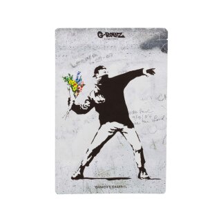 Banksy Bag - Flower Thrower (20cm x 30cm)