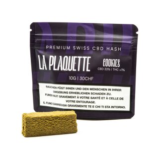 La Plaquette - CBD Hash - Cookies (CHF 30.00/10g)