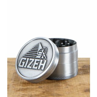 GIZEH Metal Grinder 4-teilig - Silber (50mm)