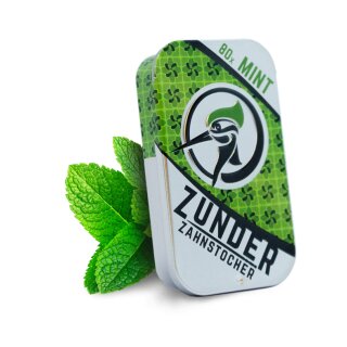 Zunder Zahnstocher Mint - Dose (80 Stk.)