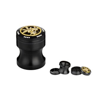 Alu Grinder 4-teilig 50mm Schwarz/Gold