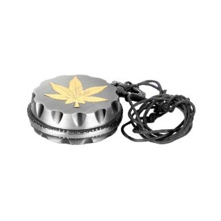 Alu Grinder mit Band 2-teilig 40mm Silber