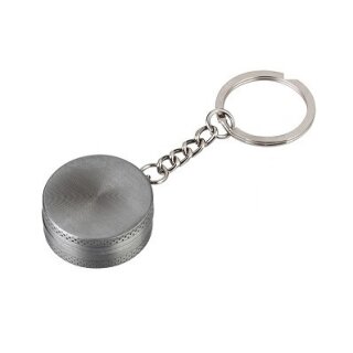 Alu Grinder Schlüsselanhänger 2-teilig 30mm Silber