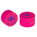 Grinder Alu Pink Hemp Leaf 3-teilig 40mm