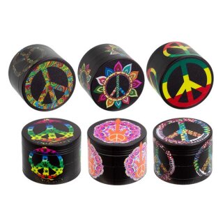 Grinder Alu Peace and Love 4-teilig 50mm